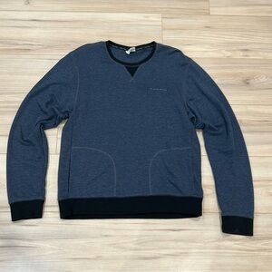 Calvin Klein Heathered Navy Crewneck Sweatshirt - Front Pockets